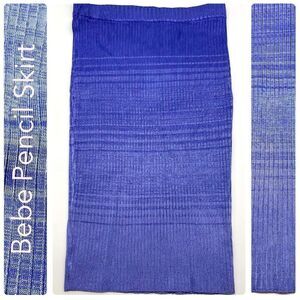 Bebe Blue Pencil Skirt